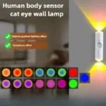 RGB motion sensor wall lamp with dual up-down beam