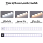 Wireless motion sensor LED under cabinet light with magnetic mount