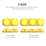Adhesive silicone cable organizer for desk and wall management.