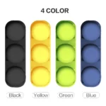 Adhesive silicone cable organizer for desk and wall management.