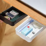 under desk storage drawer white black