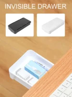 under desk storage drawer white black
