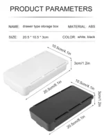 under desk storage drawer white black