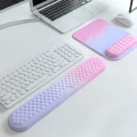 Pastel gradient ergonomic keyboard mouse wrist rest set