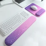 Pastel gradient ergonomic keyboard mouse wrist rest set