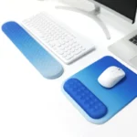 Pastel gradient ergonomic keyboard mouse wrist rest set