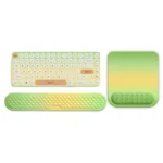 Pastel gradient ergonomic keyboard mouse wrist rest set