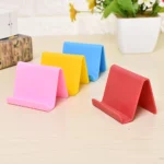 Colorful portable phone stand for hands-free smartphone viewing