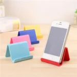 Colorful portable phone stand for hands-free smartphone viewing