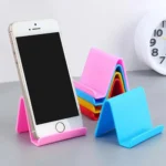Colorful portable phone stand for hands-free smartphone viewing