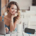 Colorful portable phone stand for hands-free smartphone viewing