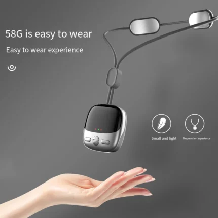 Portable TENS EMS neck massager pendant with digital display