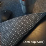 Dark grey premium felt desk mat with anti-slip backing for modern workspace