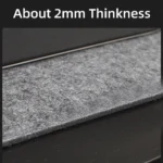 Dark grey premium felt desk mat with anti-slip backing for modern workspace