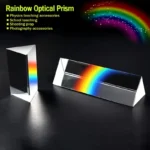 Rainbow optical prism dispersing white light into spectrum