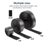 Reusable hook and loop cable ties in a roll for managing cables