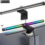 RGB monitor light bar with wireless remote and backlighting.