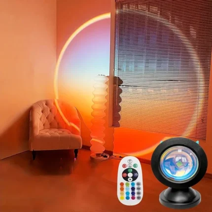 RGB Sunset Projection Lamp with 16 Colors and Remote Control