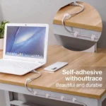Self-adhesive cable clips for wire organization