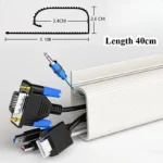 Self-adhesive under-desk cable management channel for wire organization