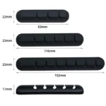 Silicone desktop cable organizer holding multiple USB charging cords
