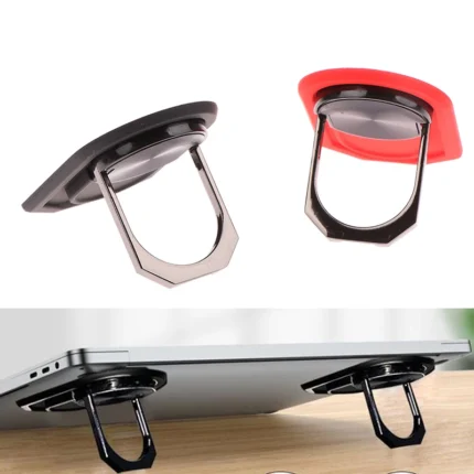 Foldable phone ring holder, laptop kickstand, multi-angle device stand