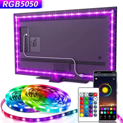 RGB LED strip lights for TV backlighting and smart home decor