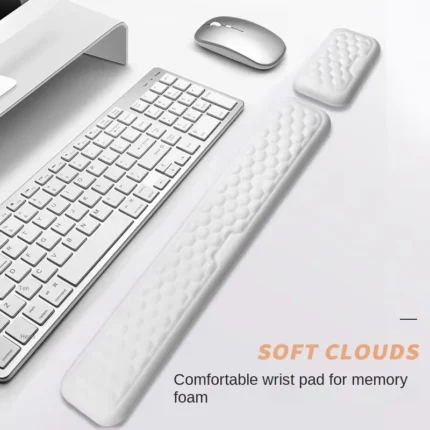 Ergonomic memory foam wrist rests for keyboard and mouse