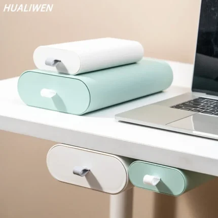 Under-desk organizer drawers for stationery and office supplies