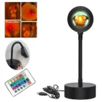 Sunset lamp projector with 16 color modes and remote