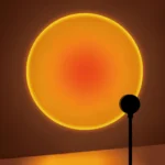 Sunset projection lamp with adjustable aluminum stand for bedroom decor