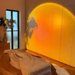 Sunset projection lamp with adjustable aluminum stand for bedroom decor