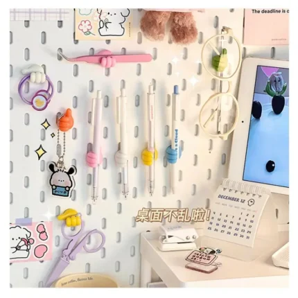 Thumbs Up Adhesive Hooks Multi-Color Cable Organizer Clips