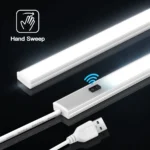 Touchless LED under cabinet light bar with hand sweep sensor