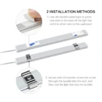 Touchless LED under cabinet light bar with hand sweep sensor