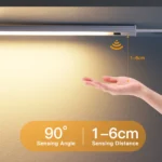 Touchless LED under cabinet light bar with hand sweep sensor