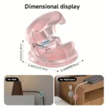 Self-adhesive translucent pastel cable clips for desk organization.