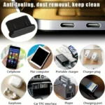 21 Pcs Type-C Dust Plug Set with Cleaning Brush for USB-C Ports