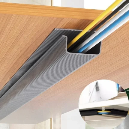 Under Desk Cable Management Channel Organizer