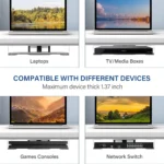 Under-desk device mount and vertical laptop stand organizer