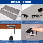 Under-desk device mount and vertical laptop stand organizer
