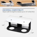 Under-desk device mount and vertical laptop stand organizer