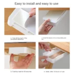 Self-adhesive under desk pull-out drawer for hidden storage