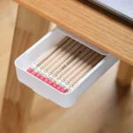 Self-adhesive under desk pull-out drawer for hidden storage