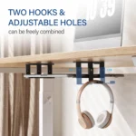 Heavy-duty black metal under desk wall mount kit