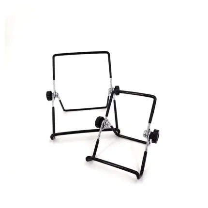 Universal mobile device stand holding smartphone for online shopping