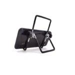 Universal mobile device stand holding smartphone for online shopping