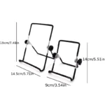 Universal mobile device stand holding smartphone for online shopping