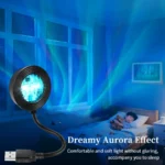 USB Aurora Projection Light with flexible gooseneck and remote control