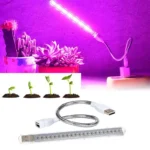 Flexible USB LED grow light for indoor succulent plant care
